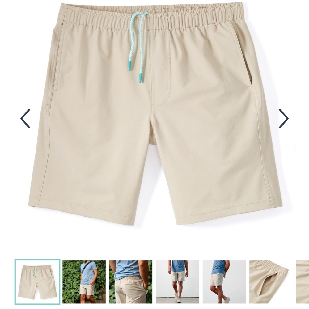 Myles Apparel Everyday Short, Large, Khaki, 8 Inch Inseam